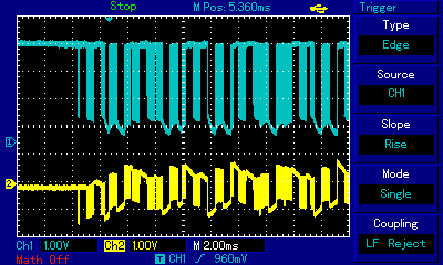 Small section of the first interval of Maple Leaf Rag as measured at ULA.